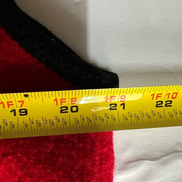 Stonebridge 100% boiled wool snowflake L zip front vest vintage holiday winter - Picture 5 of 6